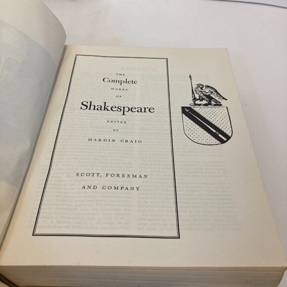 5/$25 Vintage 1961 The Complete Works Of Shakespeare Hardin Craig Hardcover Book - Picture 7 of 14